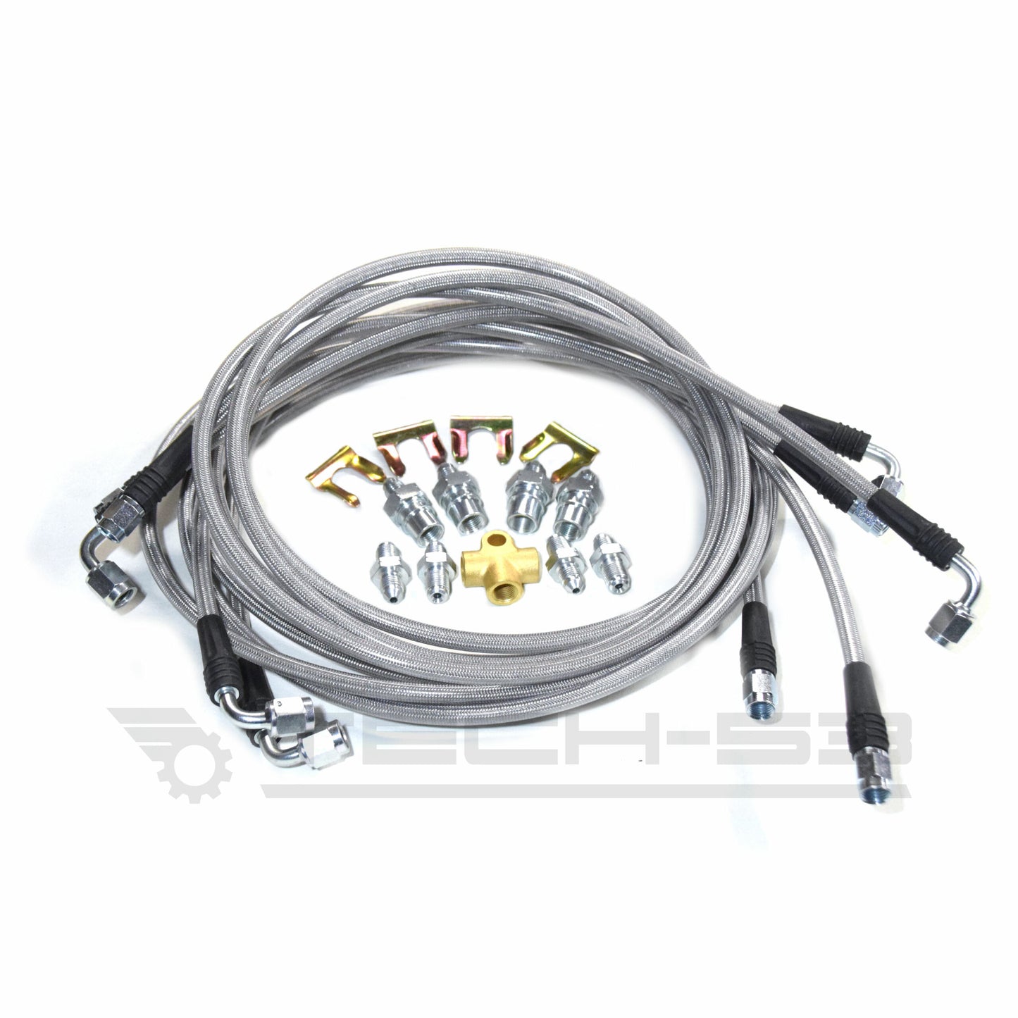 TECH 53 - BMW E36 Hard line to stainless steel braided replacement Kit V1