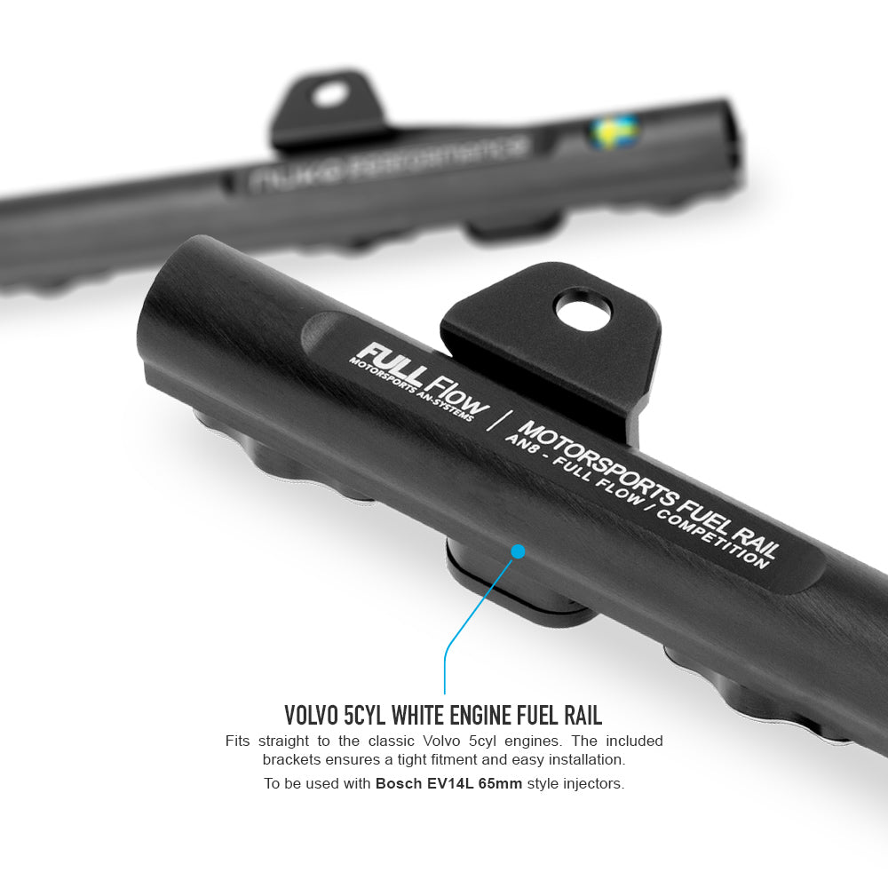 Nuke Performance - Volvo 5cyl White Engine fuel rail