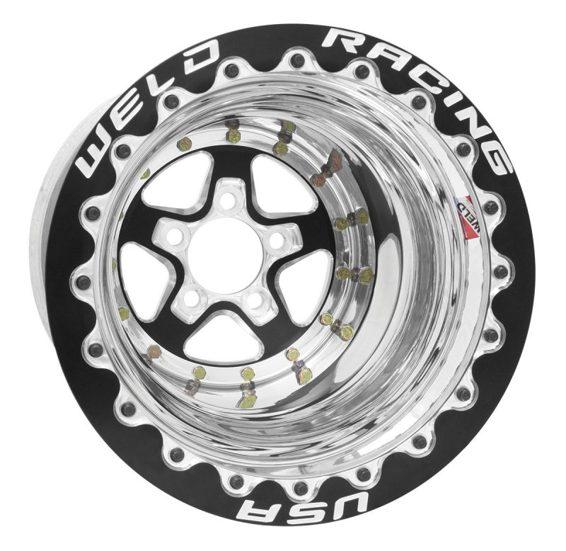 Weld Alumastar 2.0 15x10 / 5x4.5 BP / 5in. BS Black Wheel - Double Beadlock M/T