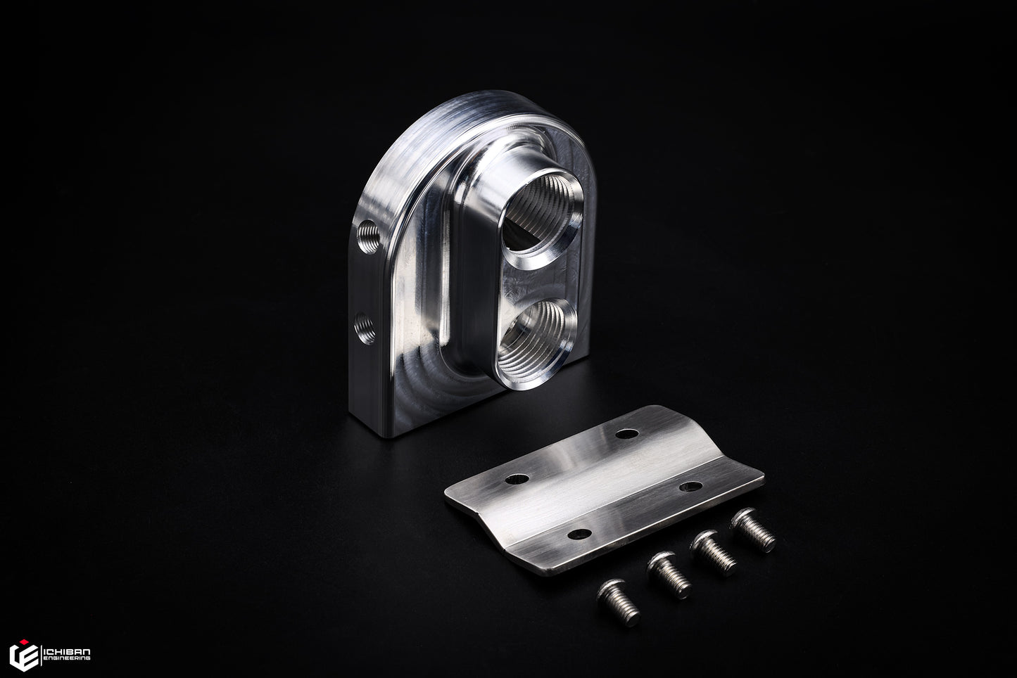Ichiban Engineering - Universal Billet Remote Oil Filter Mount Kit