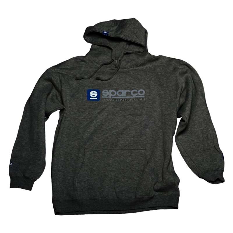 Sparco Hooded Sweatshirt WWW- Large- Heather Gray