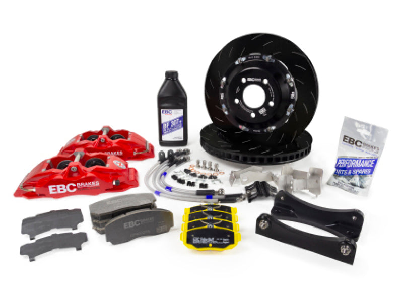 EBC Racing Ford Fiesta ST MK6 Red Apollo-4 Calipers 330mm Rotors Front Big Brake Kit