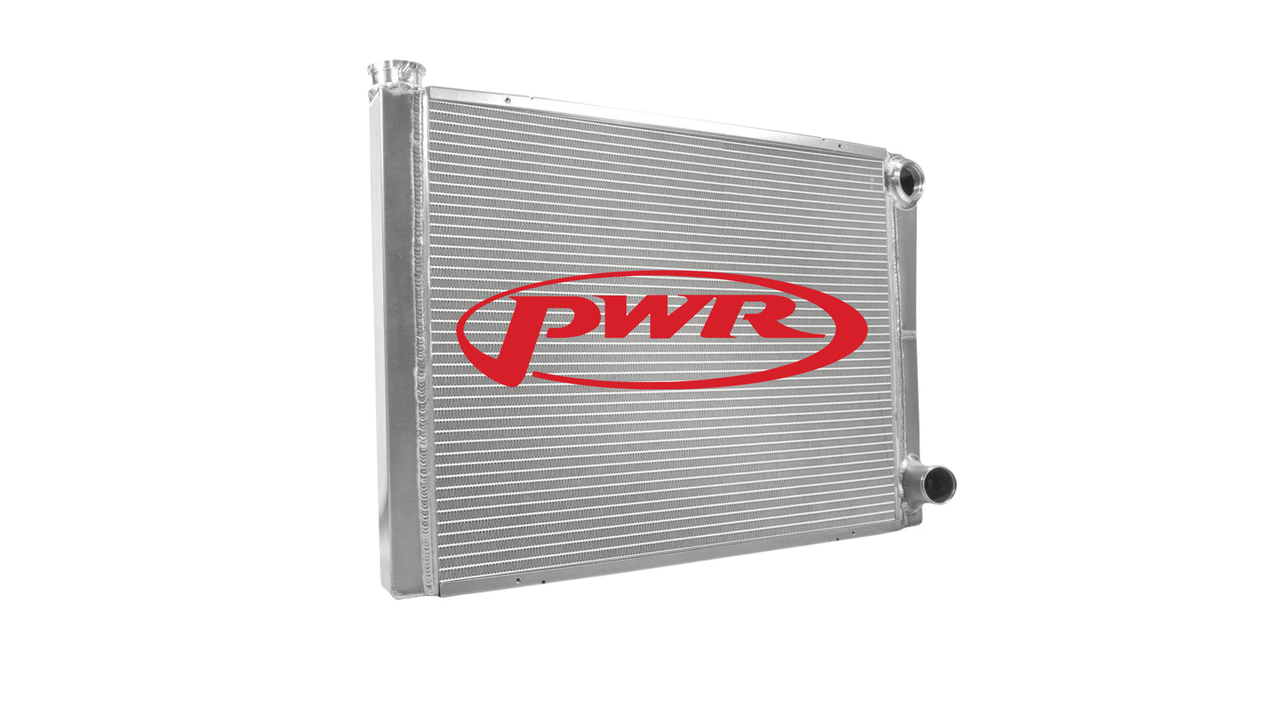 PWR - 42mm Universal Performance Radiator (PWR Open 26” x 19”) -20 AN Port Inlet, 1-3/4″ High Outlet