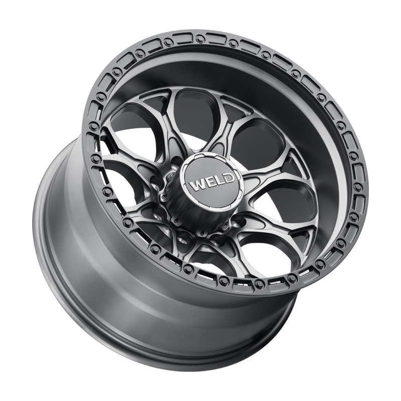 Weld Off-Road W107 20X10 Ledge 8 8X180 ET-18 BS 4.75 Satin Gun / Black Ring 124.3