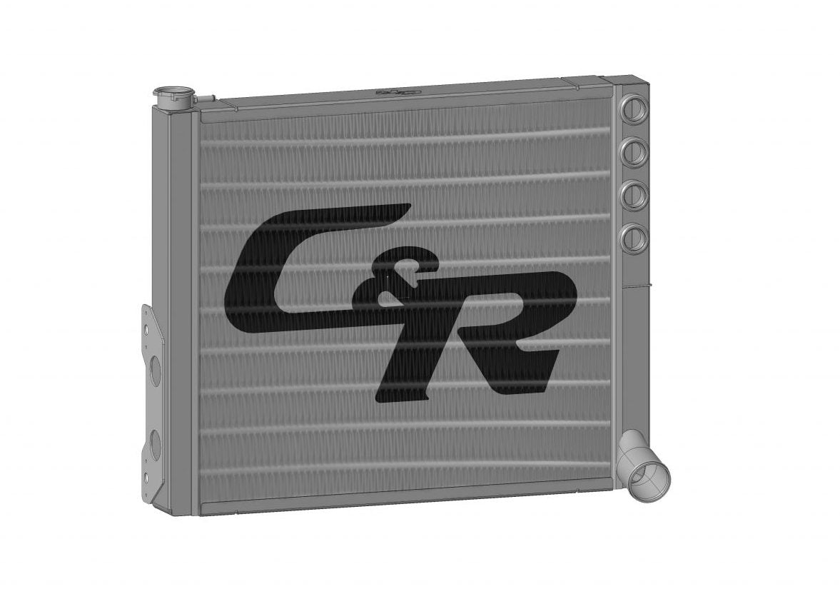 PWR - Radiator Sprint Car Extruded Tube Crossflow Open (Small Neck) 20.47" x 17" 1-3/4" Outlet