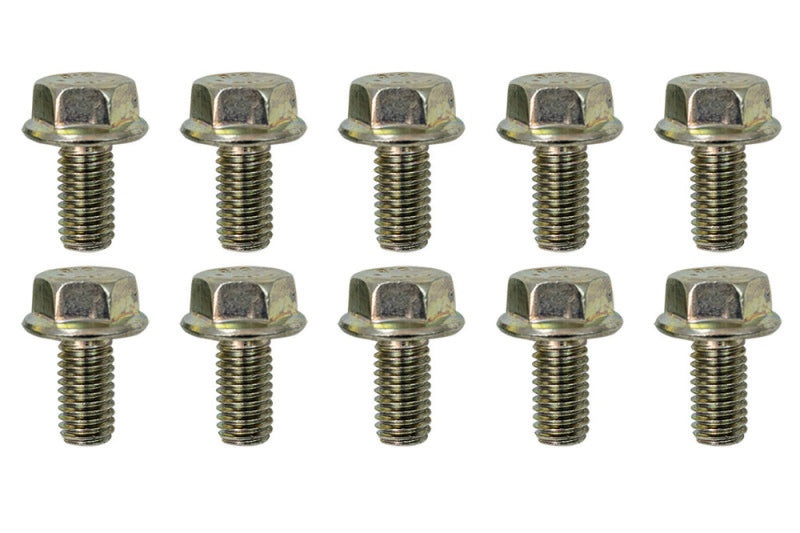 Moroso M8-1.25 x 16mm Non-Serrated Zinc Flange Bolt - 10 Pack