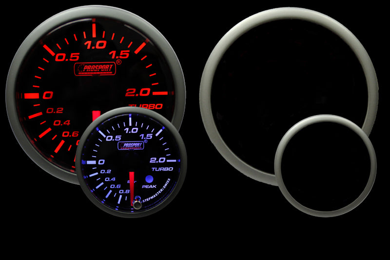Prosport Gauges - 2-1/16" Amber/White Premium Metric Boost