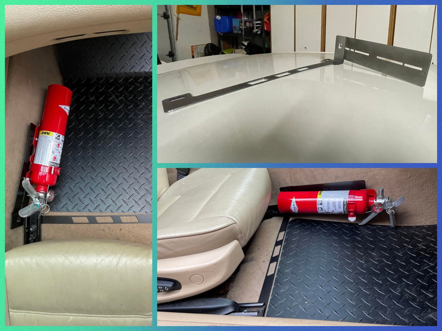 Levelride Concepts - BMW E36/ E46 floor-mounted Passenger side F.E.M. (Fire Extinguisher Mount)