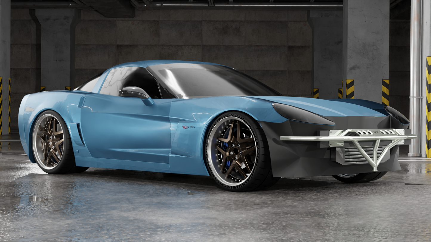 True Focus Fabrication - Chevrolet C6 Corvette - Standard Front Bash Bar