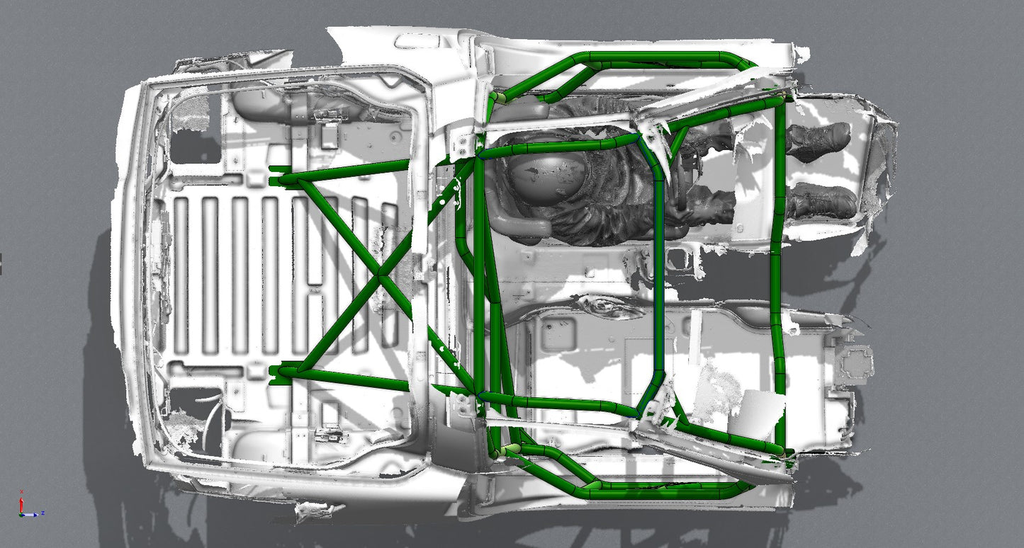 CAGEKITS - Corvette C6 FD Spec Roll Cage - Gutted Doors