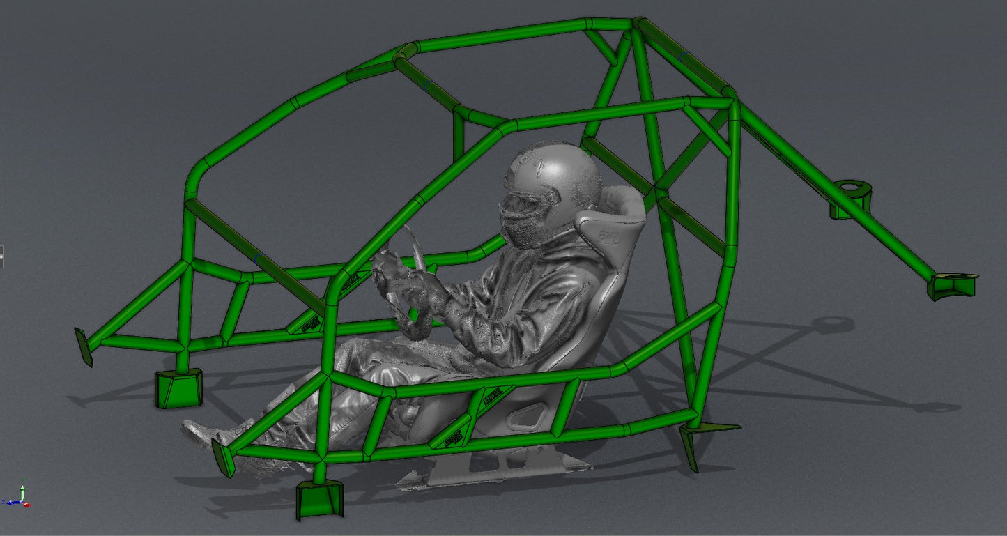 CAGEKITS - E36 Sedan FD Spec Roll Cage - Non-Gutted Doors