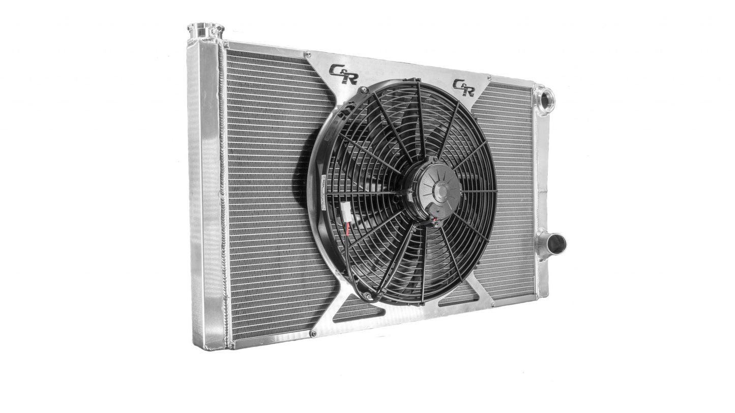 PWR - Radiator Module Universal C&R Performance Double Pass Open 31'' x 19" 1-3/4'' High Outlet, 16" Spal Fan, Fan Ring and Spal Fan Relay