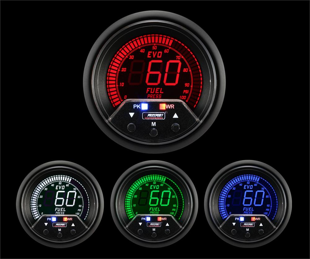 Prosport Gauges - 2-3/8" Premium Evo Electrical Fuel Pressure Gauge