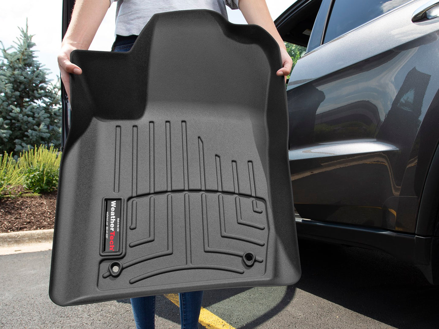 1 x wt444081IM WeatherTech 17+ Honda Civic Front Floor 3D Mats - and Rear Floorliners - Black