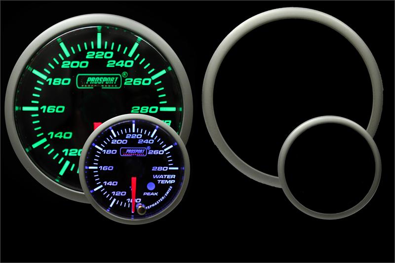 Prosport Gauges - 2-1/16" Premium Water Temperature Green/White