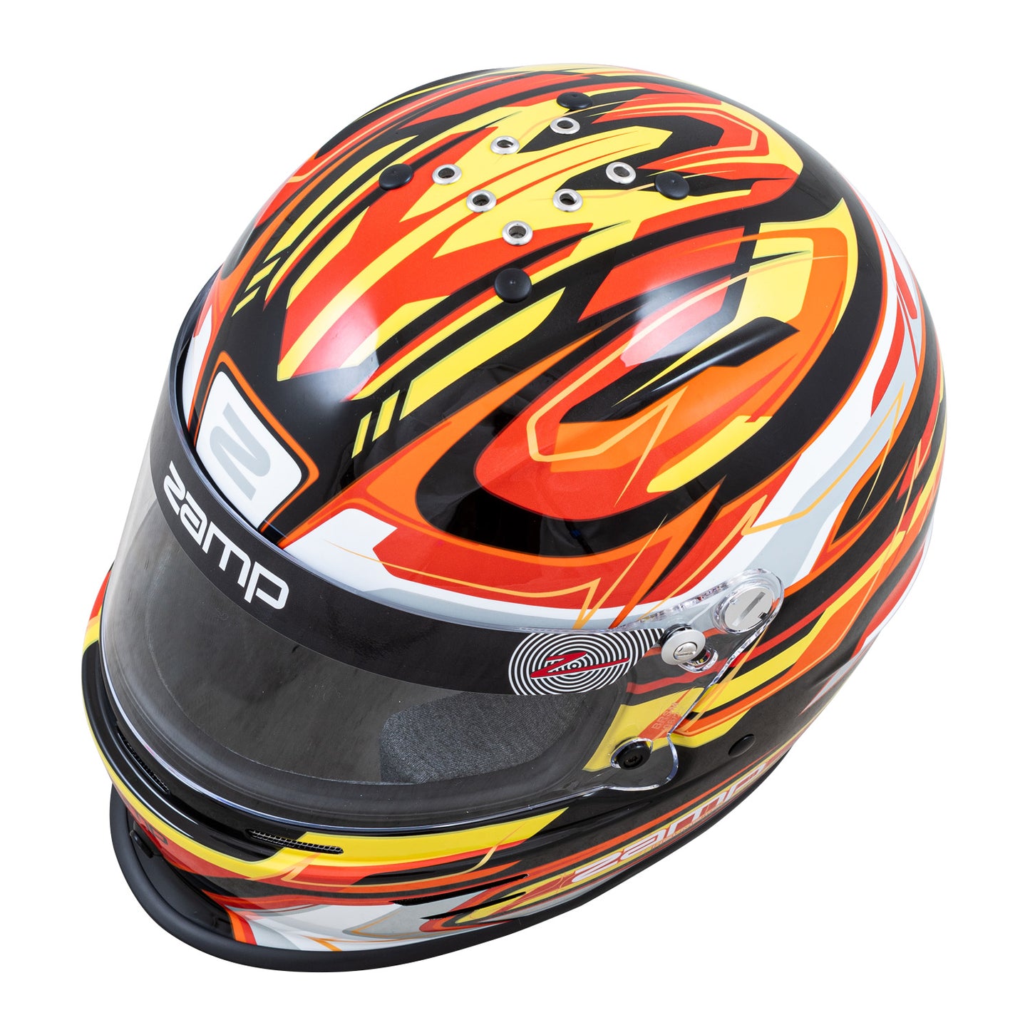 Zamp RZ-42Y Youth Snell CMR2016 Helmet Z21 Series Shield Blk/Red/Org 52cm