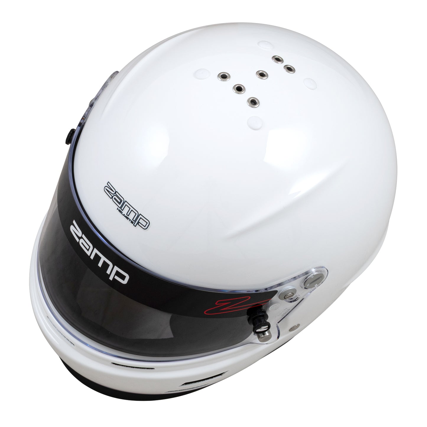 Zamp RZ-61F FIA8859-2024 Gloss White Medium Z-20 Clear Shield Series 31 Cheek Pads Series 28 Crown Liner