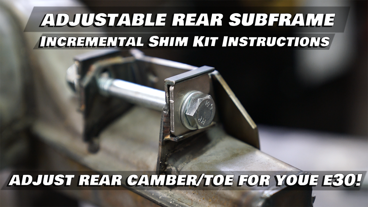 Incremental Quick Rear Subframe Camber and Toe Shim Kit (E30, E28, E34, Z3, E21)