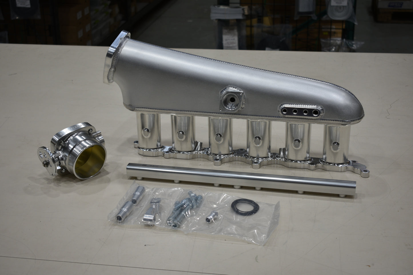 PLAZMAMAN - 2JZ-GE Billet Intake Manifold - 6 Injector - RAW - DBC 85MM