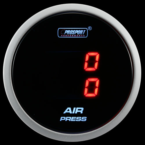 Prosport Gauges - 2-1/16" Digital Dual Air Pressure Gauge - LCD Display