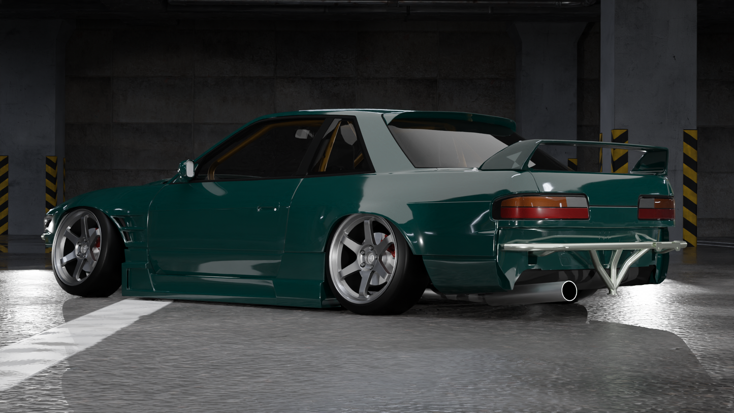 True Focus Fabrication - Nissan 240SX S13 Coupe / Vert - Rear Standard Bash Bar