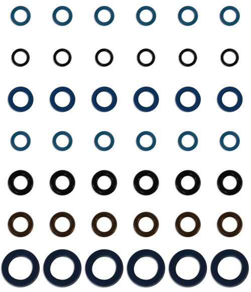 Fuel Injector Clinic - Seal kit for Fuel Injector Clinic Honda/Acura J-Series 1998-2003 injectors (slk-118x6)