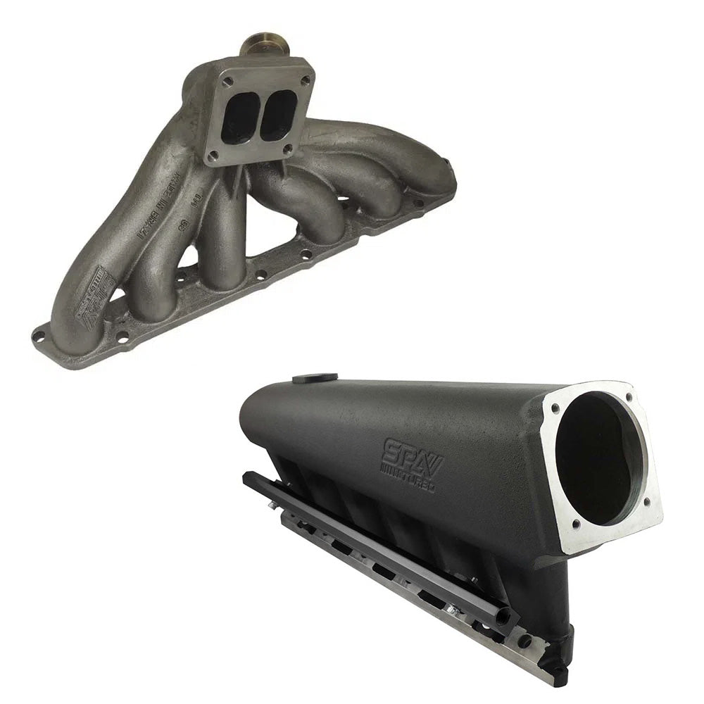 TOYOTA SUPRA LEXUS IS300 GS 2JZ-GE T4 TWIN SCROLL TURBO MANIFOLD + INTAKE MANIFOLD 6 INJECTOR