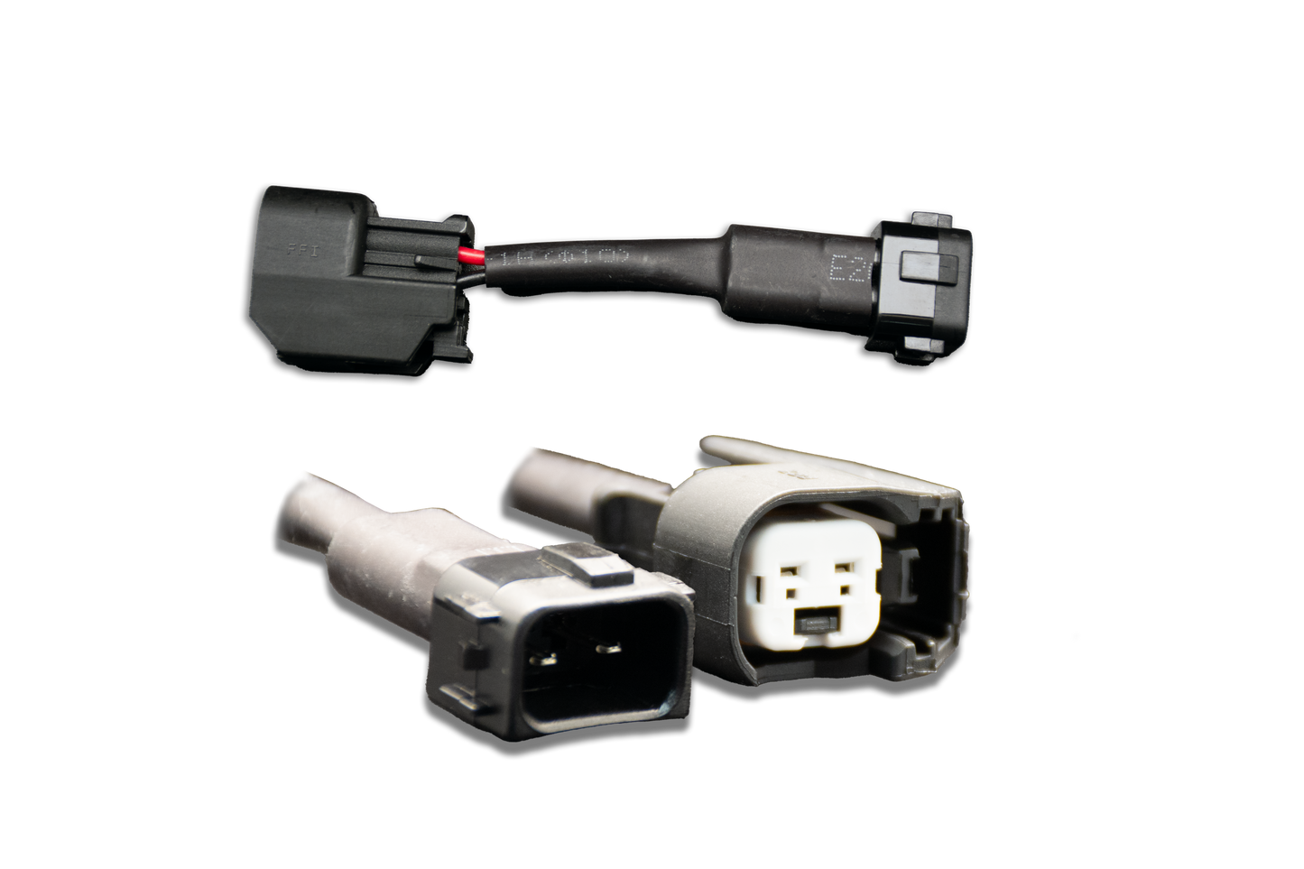 Fuel Injector Clinic - Set of 4 US Car/EV6 (female) to Honda OBD2 (male) injector plug adaptors (padputoh4s)