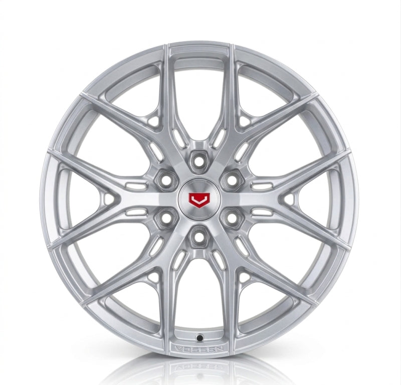 Vossen HF6-4 - 24x10in - 6x135 BP - ET 35 - 87.1 Dia - Deep - Satin Silver Wheel