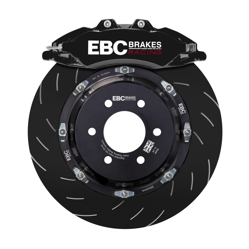 EBC Racing 12-21 BMW M240i F22 3.0T Black Apollo-6 Calipers 355mm Rotors Front Big Brake Kit