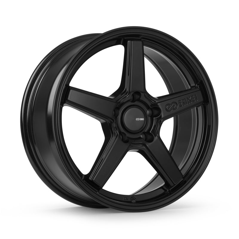 Enkei Quasar 18x8in / 5x120 BP / 40mm Offset / 72.6mm Bore - Gloss Black Wheel