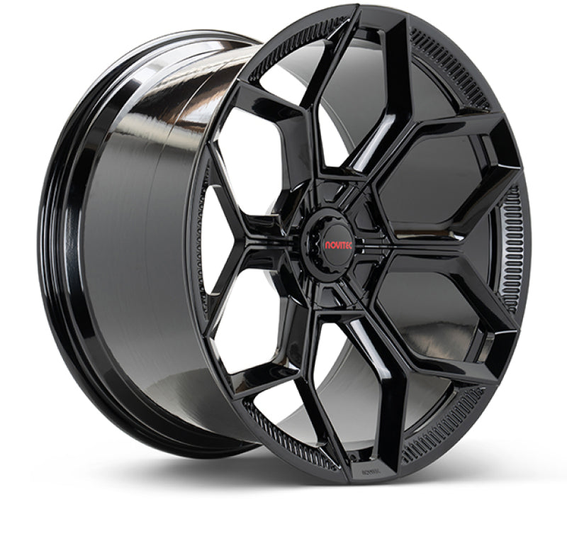 Vossen x Novitec NL5-Cl 21x12.5in - 5x112 BP - ET43 - Gloss Black Lamborghini Huracan Rear Wheel