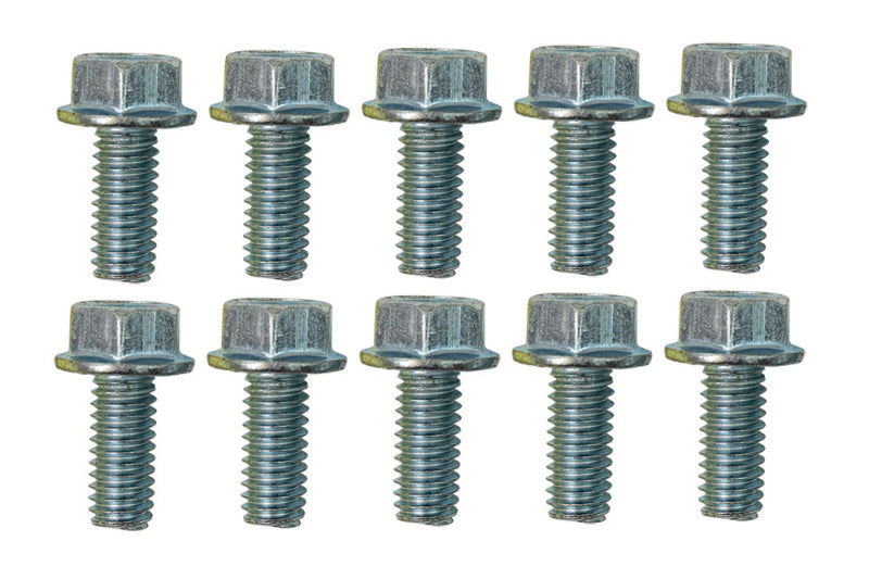 Moroso 5/16in-18 x .750in Serrated Zinc Flange Bolt - 10 Pack