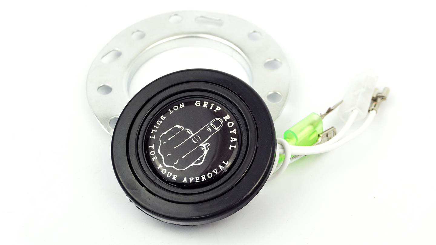 Grip Royal - Horn Button - Middle Finger - Silver
