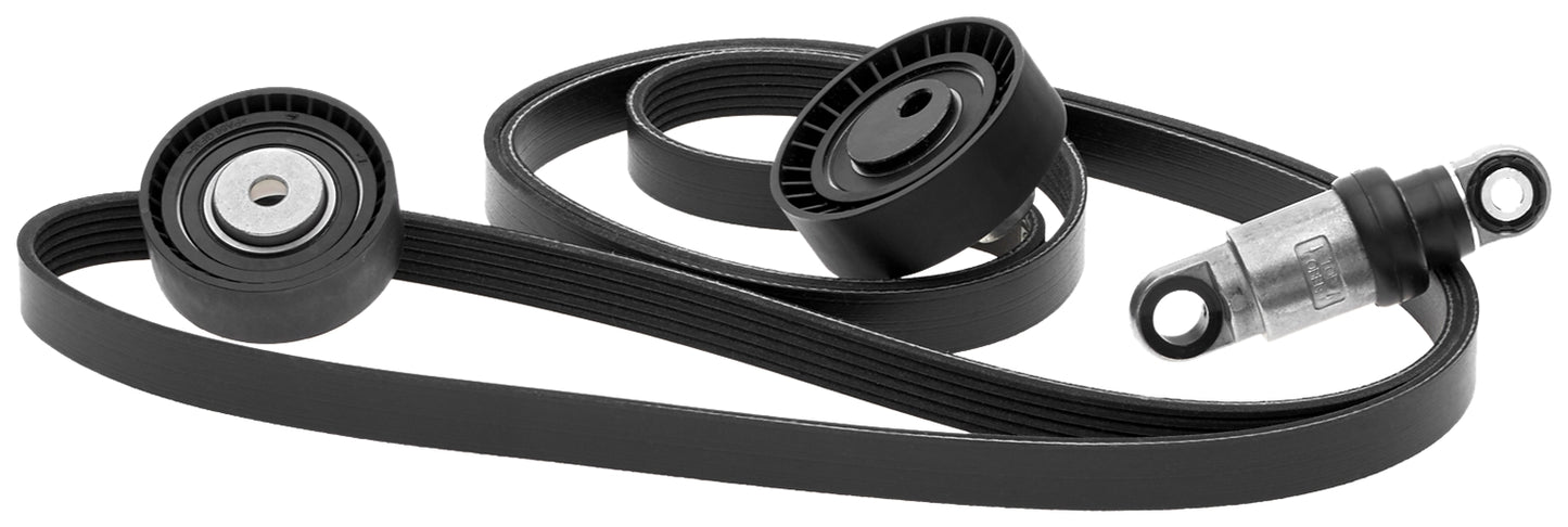 Gates 01-05 BMW 325I 6 Cyl 2.5L Serpentine Belt Kit - Alt WP & P/S