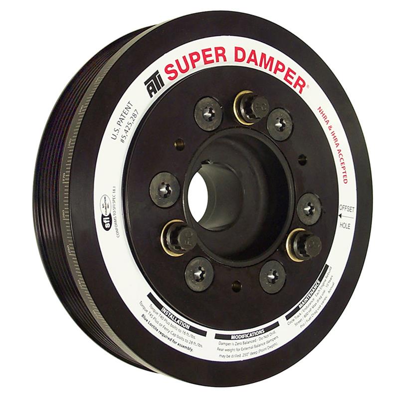 ATI Damper - 6.78in - Alum - 6 Grv - 10 Percent UD - LS1/2/3/6 - 97-13 - Y Body - No A/C - 3 Ring