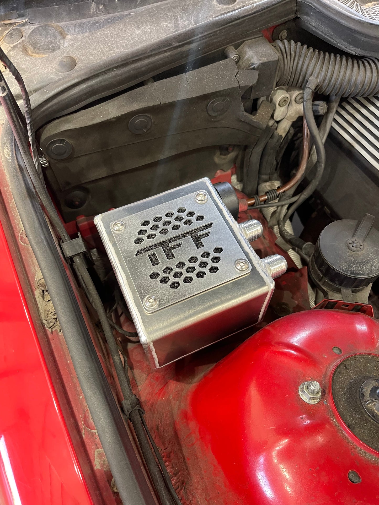 True Focus Fabrication - BMW E36 - Tucked Oil Catch Can