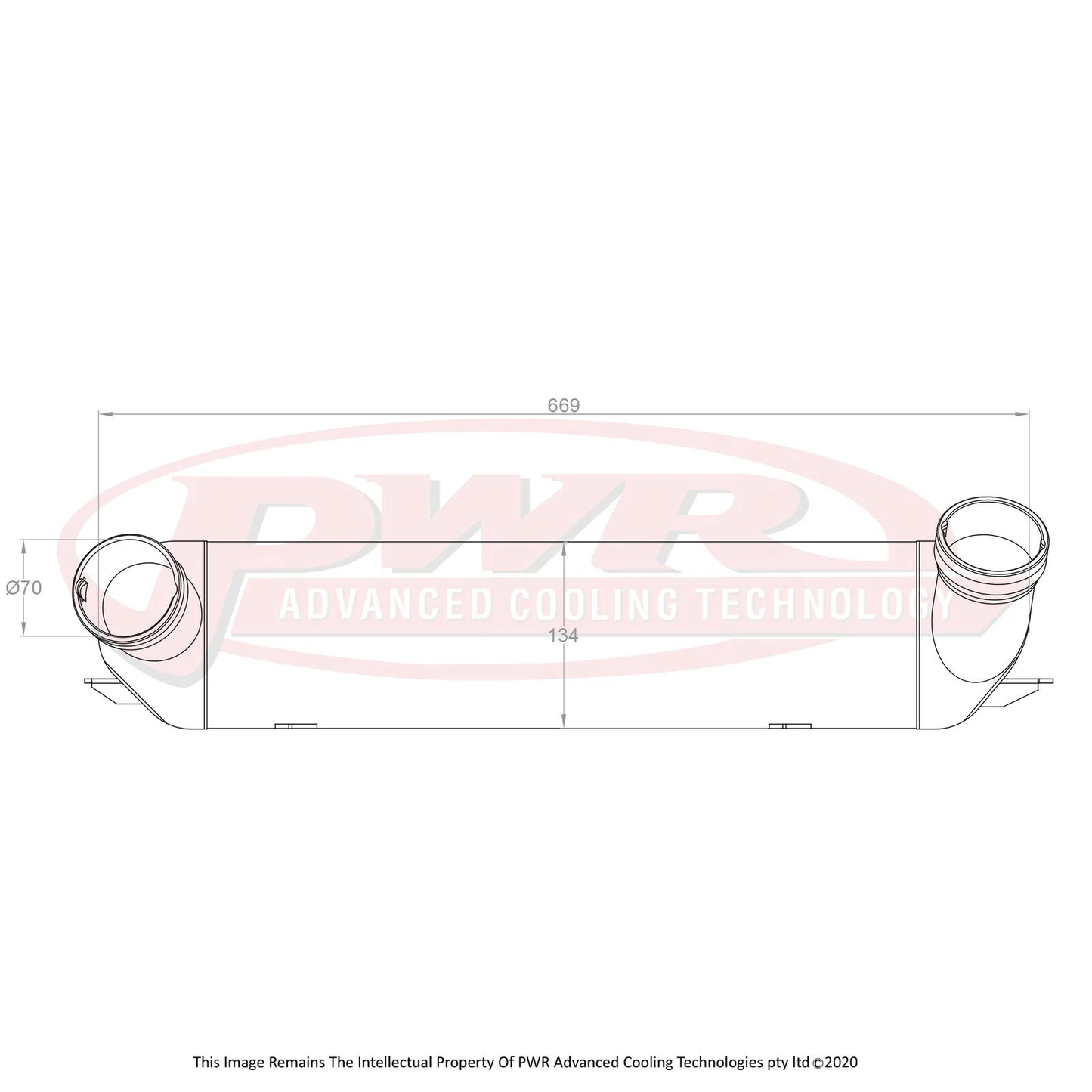 PWR - 116mm Performance Intercooler (BMW 1M E82 11-12) OEM Fitment