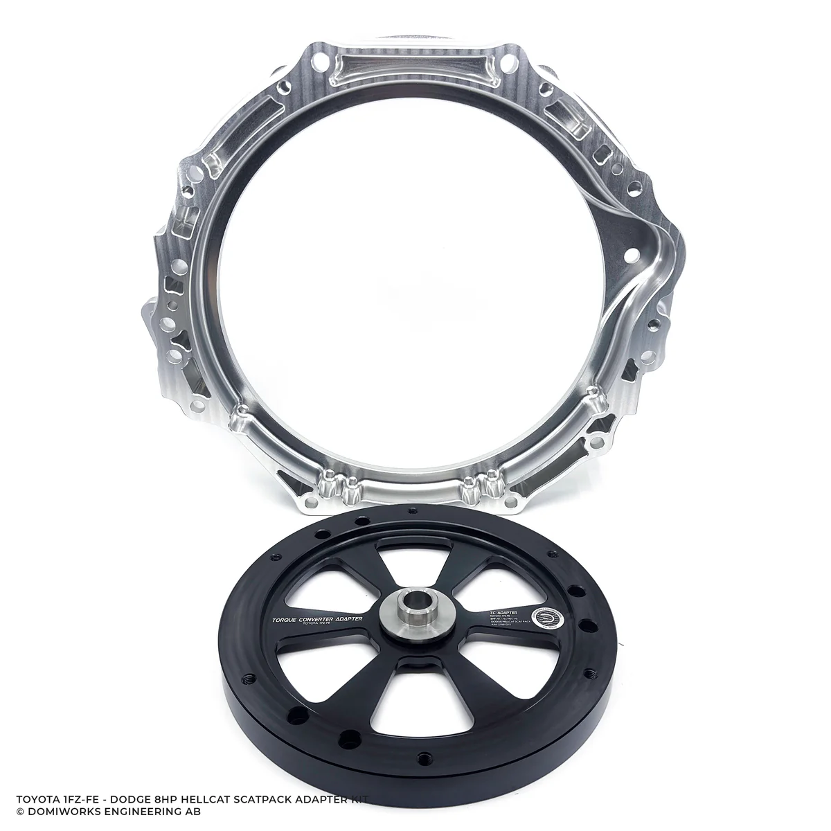 DomiWorks Engineering - TOYOTA 1FZ-FE TO DODGE 8HP 70 / 75 / 90 / 95 HELLCAT SCAT PACK TRACKHAWK ADAPTER KIT