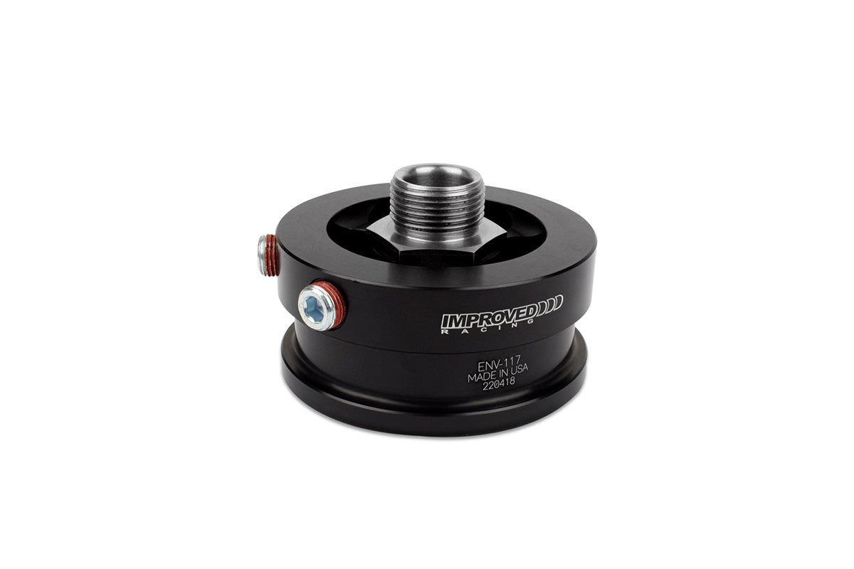 Improved Racing - Oil filter spacer with 2 x 1/8" NPT sensor ports