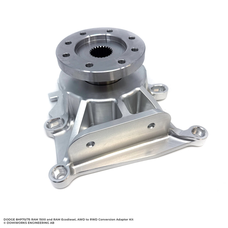 DomiWorks Engineering - DODGE 8HP70/75 RAM 1500 AND RAM ECODIESEL, AWD TO RWD CONVERSION ADAPTER KIT - 1350