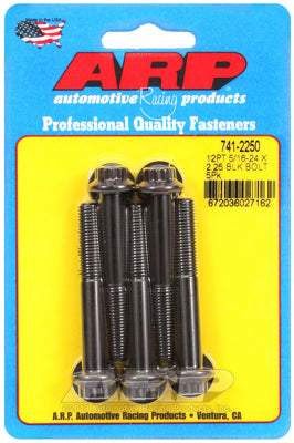 ARP 5/16 in.-24 RH Thread, 2.250 in 12 Point Bolts- Set of 5