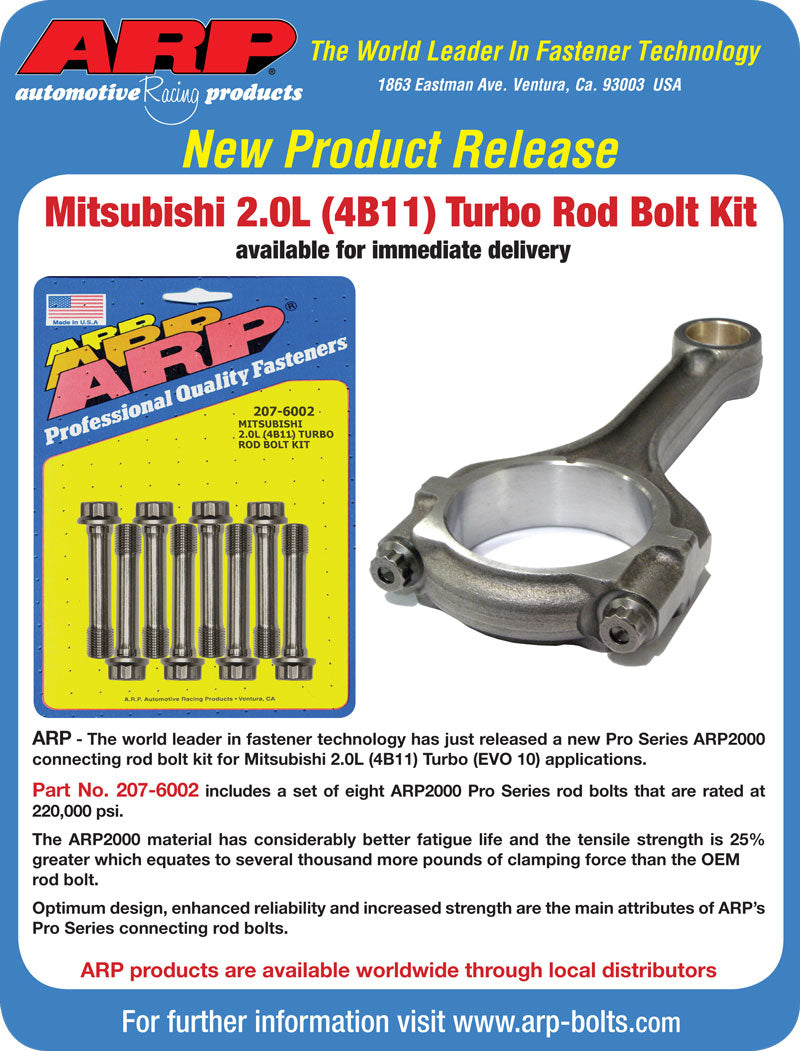 ARP Mitsubishi 2.0L (4B11T) Rod Bolt Kit