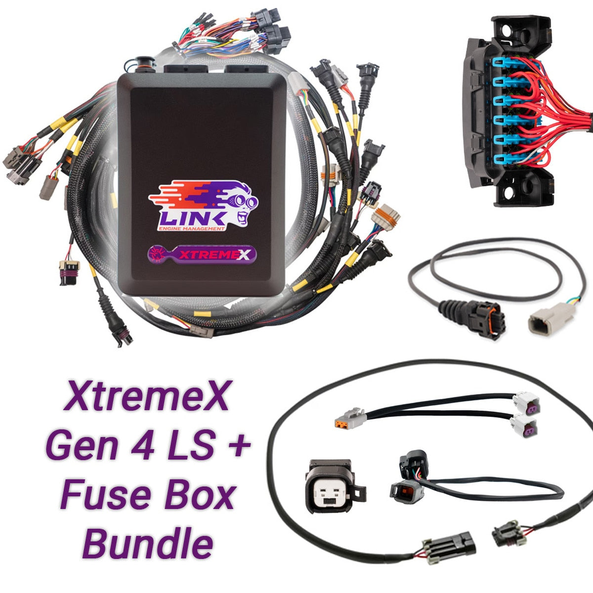 LINK ECU - Gen4 LS Drive-By-Wire & Fuse Box Bundle: G4X XtremeX ECU + LS Engine Harness bundle