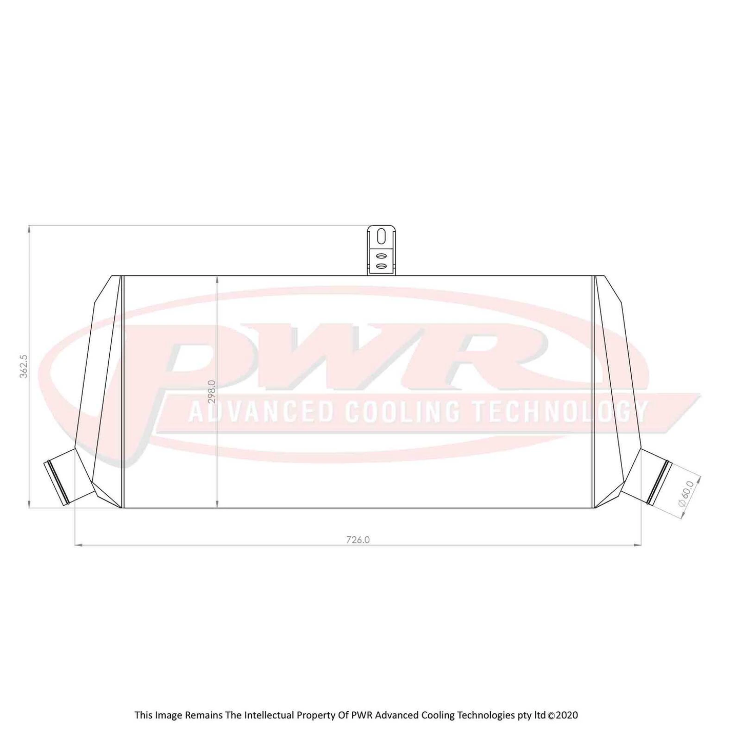 PWR - 68mm Performance Intercooler (Mitsubishi Evo 8-9 03-07) Large