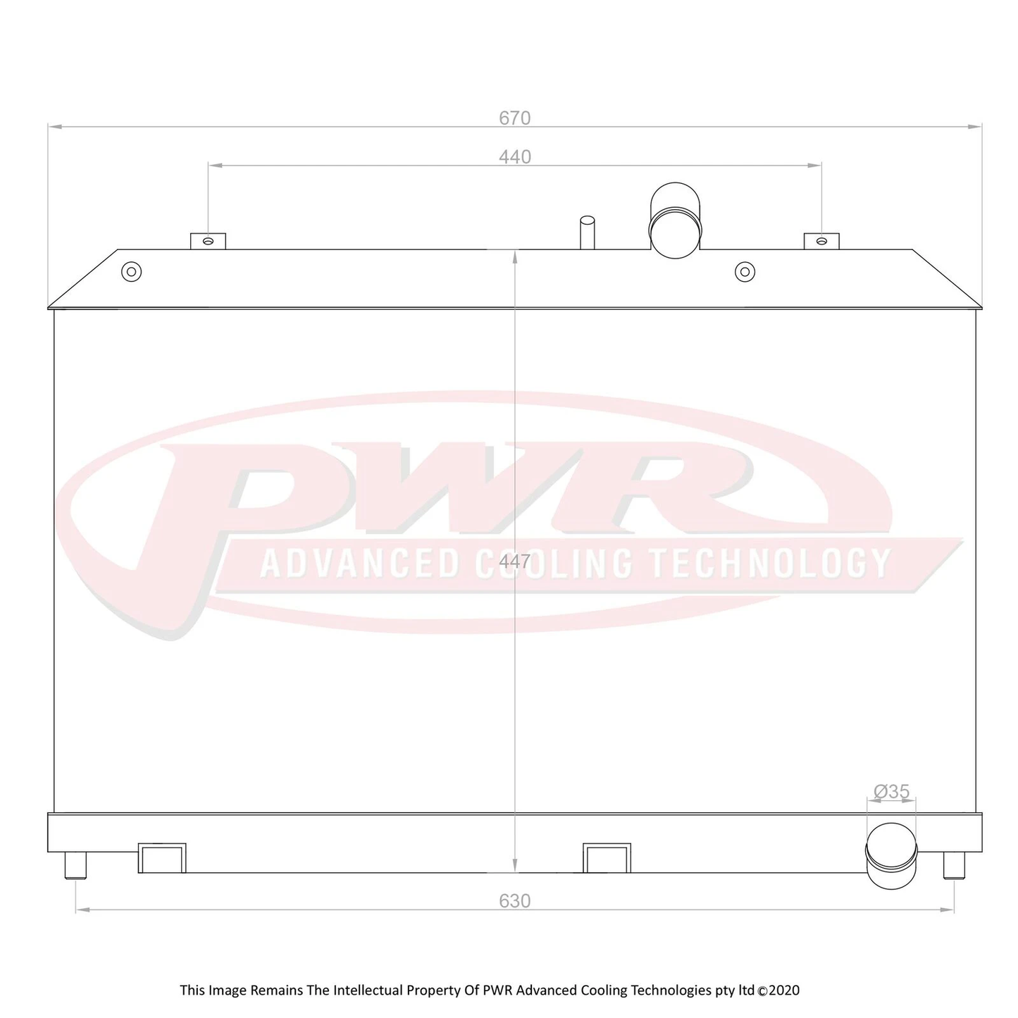 PWR - 42mm Performance Radiator (Mazda RX8 Series 1 02-08)