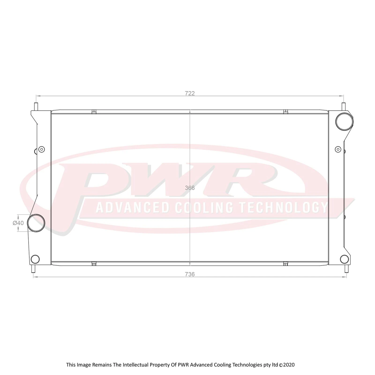 PWR - 26mm Closemesh Radiator (Subaru BRZ/Toyota GT86 2012-20) OEM Mounting, OEM Fans