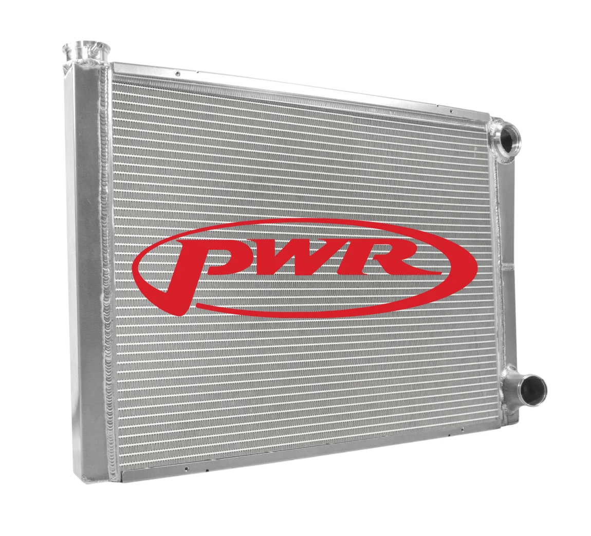 PWR - 55mm Universal Performance Radiator (PWR Open 22” x 19”) -20 AN Port Inlet, 1-3/4″ Low Outlet