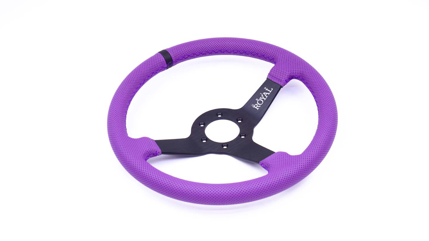 Grip Royal - Brute – 350mm – Purple Perforated Leather – Black TDC