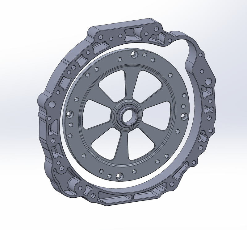 DomiWorks Engineering - CHEVY VORTEC 4200 TO 8HP JAGUAR / LAND ROVER ADAPTER KIT